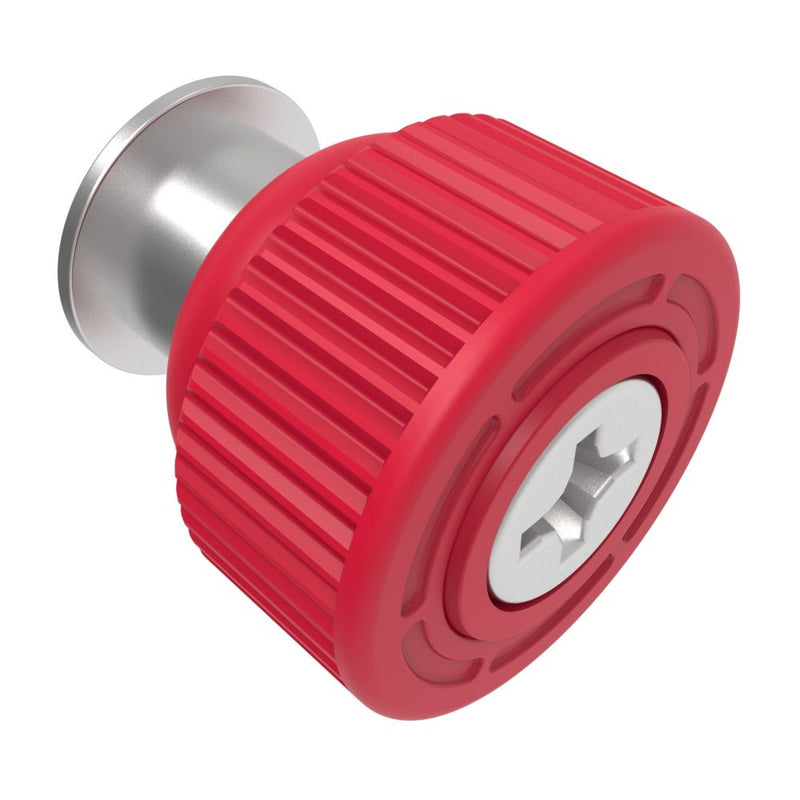 SOUTHCO Captive Screw, M3 X 0.5, Flare-in, Phillips Recess, Knurled Red Knob [47-99-944-1F1-K013]