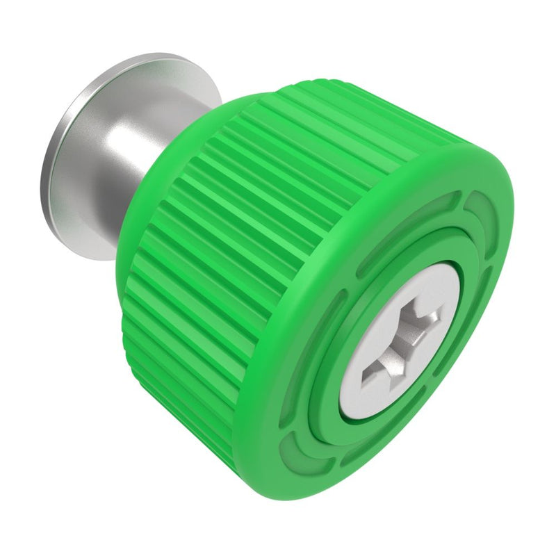 SOUTHCO Captive Screw, M3 X 0.5, Flare-in, Phillips Recess, Knurled Green Knob [47-99-944-1F1-K014]