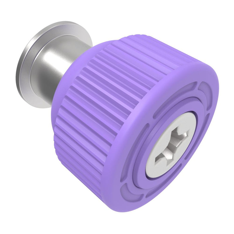 SOUTHCO Captive Screw, M3 X 0.5, Press-in, Phillips Recess, Knurled Purple Knob [47-99-945-1P0-K012]