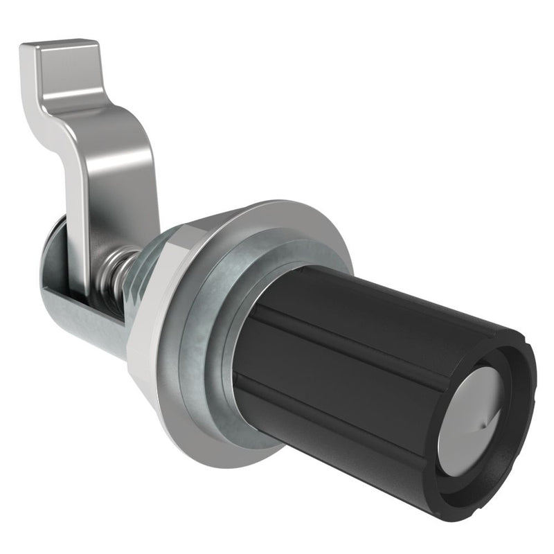 SOUTHCO Compression Latch, Self-Adjusting, Small Size, No Restriction, Knob, 1.5-4.8mm Panel, 15.1-22.2mm Grip, Zinc Alloy, Chemical Protective Film, Silver [48-10-403-10]