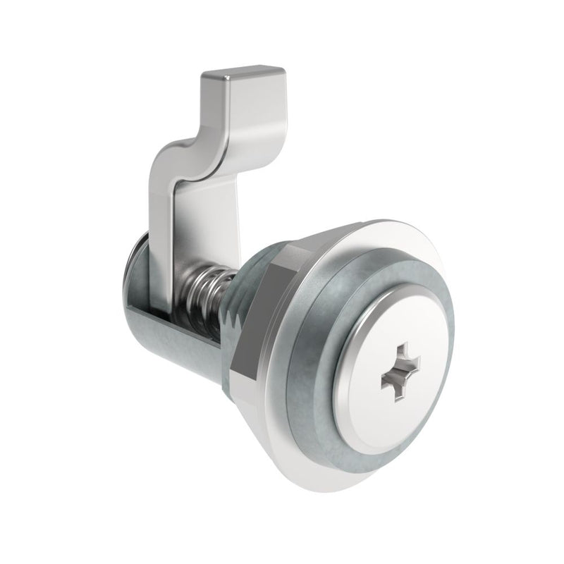 SOUTHCO Compression Latch, Self-Adjusting, Small Size, Tool Locking, Phillips Recess, 1.5-4.8mm Panel, 2.4-9.5mm Grip, Zinc Alloy, Chemical Protective Film, Silver [48-91-R]