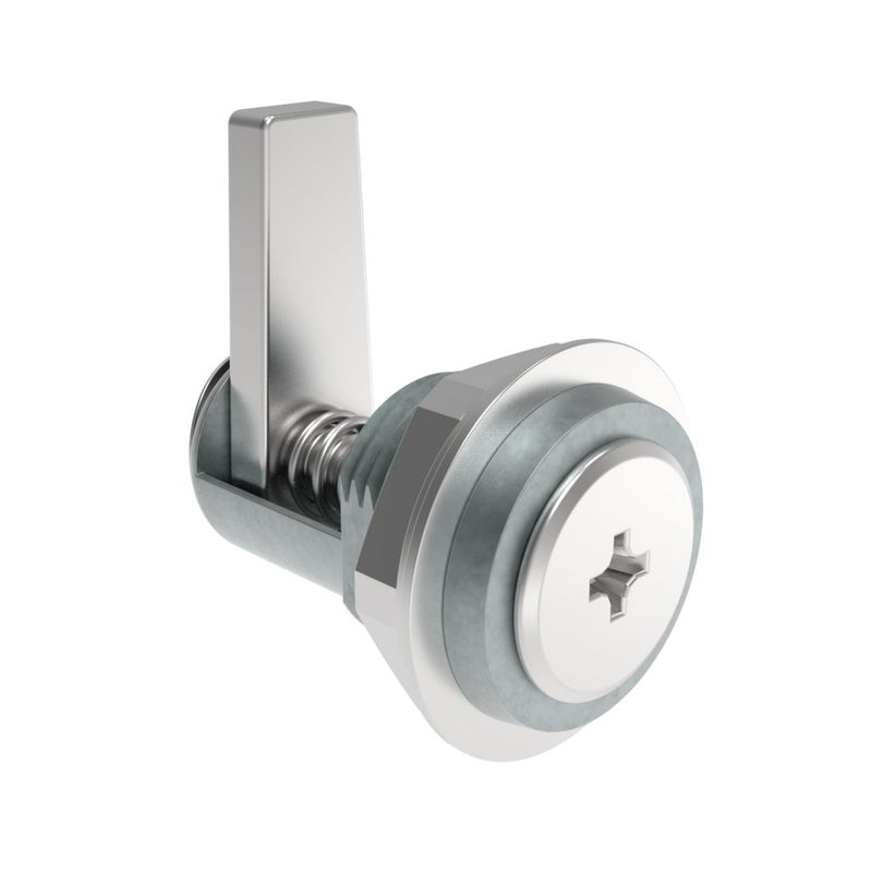 SOUTHCO Compression Latch, Self-Adjusting, Small Size, Tool Locking, Phillips Recess, 1.5-4.8mm Panel, 8.7-15.9mm Grip, Zinc Alloy, Chemical Protective Film, Silver [48-92-R]