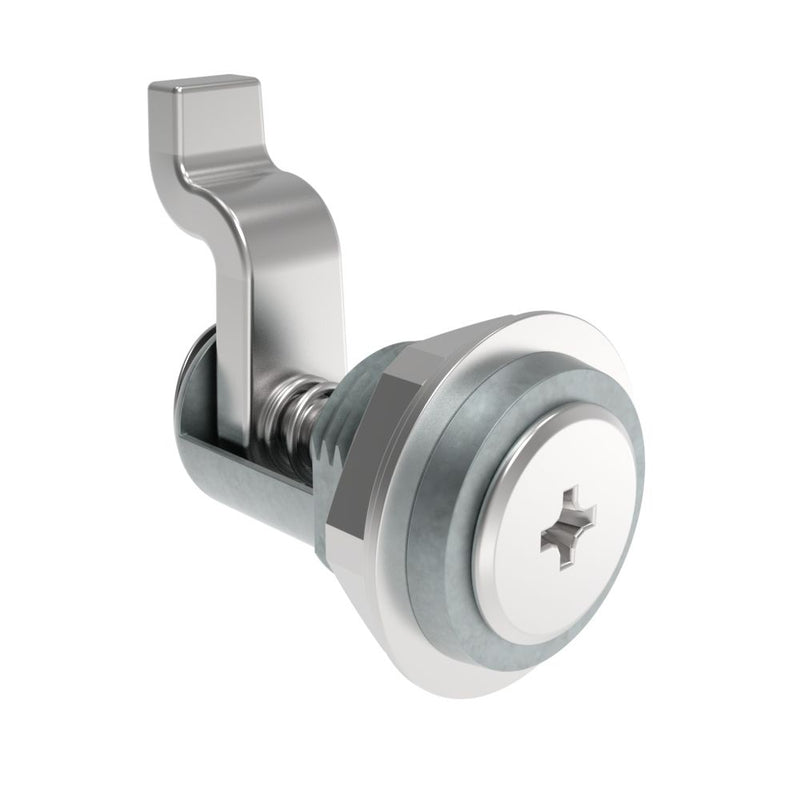 SOUTHCO Compression Latch, Self-Adjusting, Small Size, Tool Locking, Phillips Recess, 1.5-4.8mm Panel, 15.1-22.2mm Grip, Zinc Alloy, Chemical Protective Film, Silver [48-93-R]