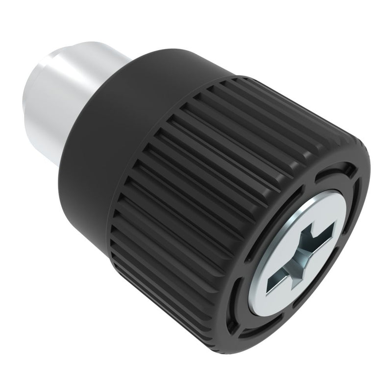 SOUTHCO Captive Screw, 6-32 Thread, Flare-in, Phillips/Slot Combination Black Knob [4C-PS-06-2F1-K000]