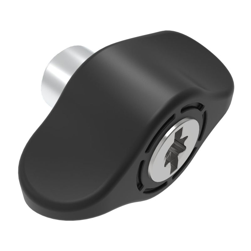 SOUTHCO Captive Screw, 6-32 Thread, Press-in, TORX®/Slot Combination, Wing Knob, Black [4C-BB-P-0750-W000]