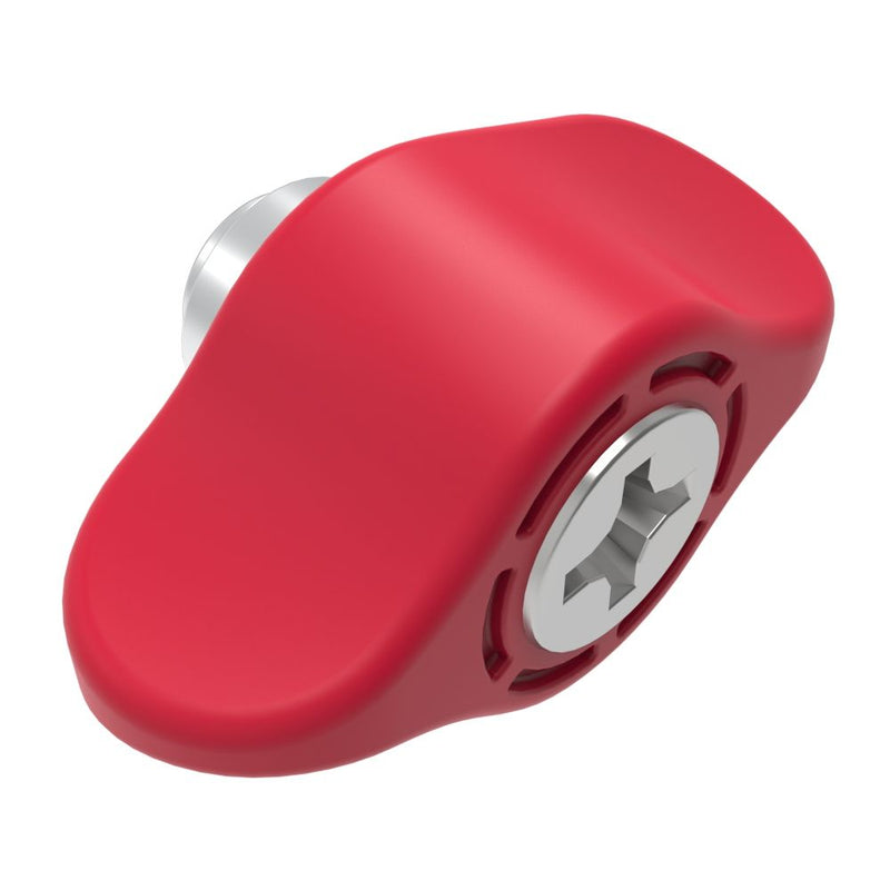 SOUTHCO Captive Screw, 4-40 Thread, Flare-in, Phillips Recess, Wing Knob, Red [4C-PH-04-2F1-W013]
