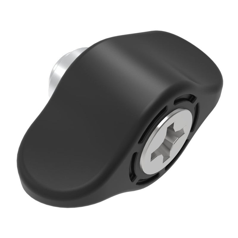 SOUTHCO Captive Screw, M3 X 0.5 Thread, Flare-in, Phillips Recess, Wing Knob, Black [4C-PH-M3-1F1-W000]