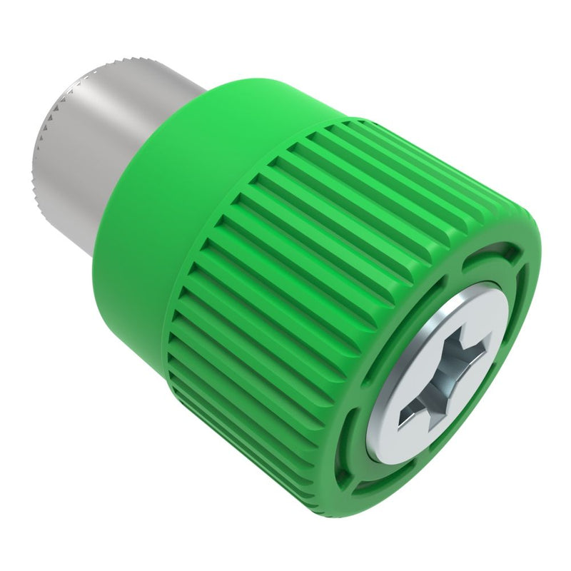 SOUTHCO Captive Screw, 4-40 Thread, Press-in, Phillips Recess, Knurled Green Knob [4C-PH-04-2P0-K014]