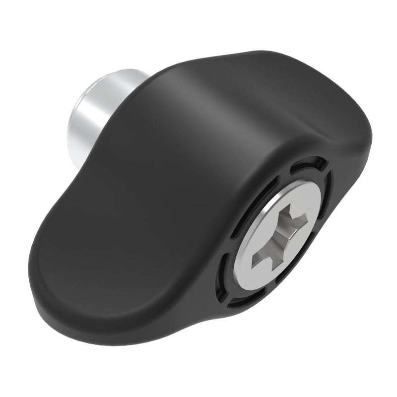SOUTHCO Captive Screw, M3 X 0.5 Thread, Press-in, Phillips Recess, Wing Knob, Black [4C-PH-M3-1P0-W000]