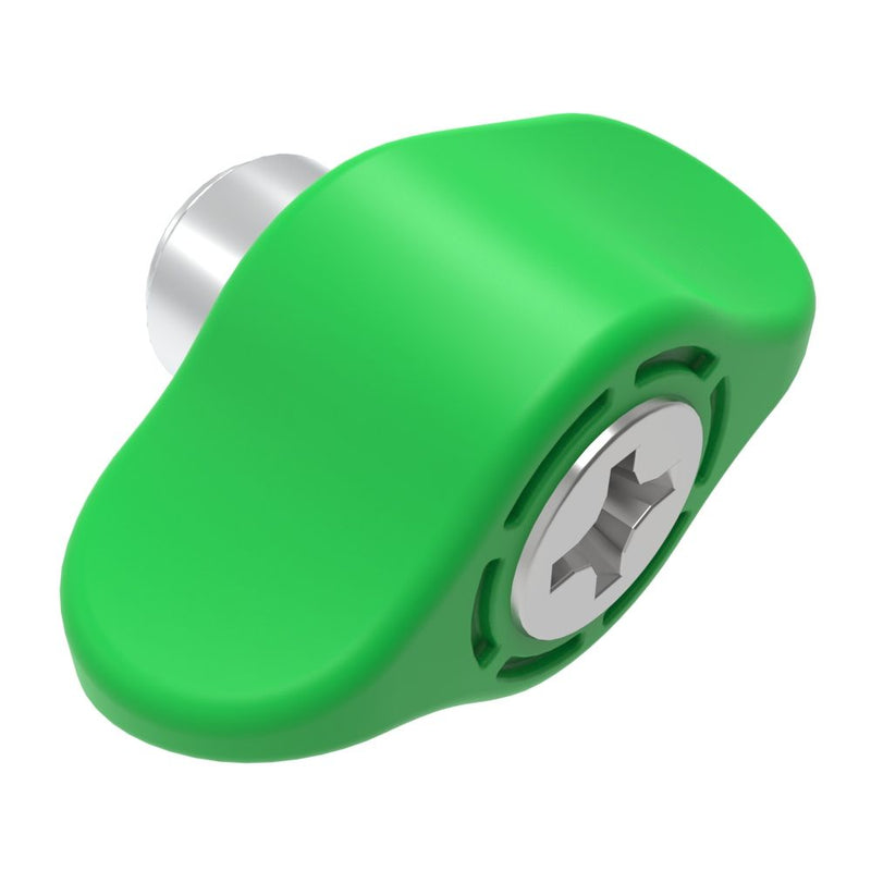 SOUTHCO Captive Screw, M3 X 0.5 Thread, Press-in, Phillips Recess, Wing Knob, Green [4C-PH-M3-1P0-W014]