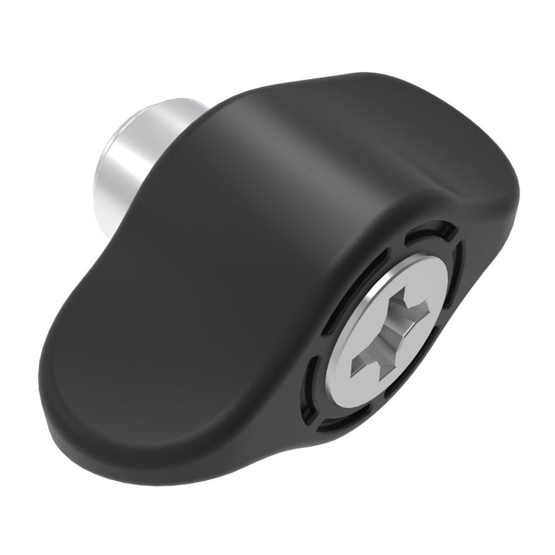 SOUTHCO Captive Screw, 4-40 Thread, Press-in, Phillips Recess, Wing Knob, Black [4C-PH-04-1P0-W000]