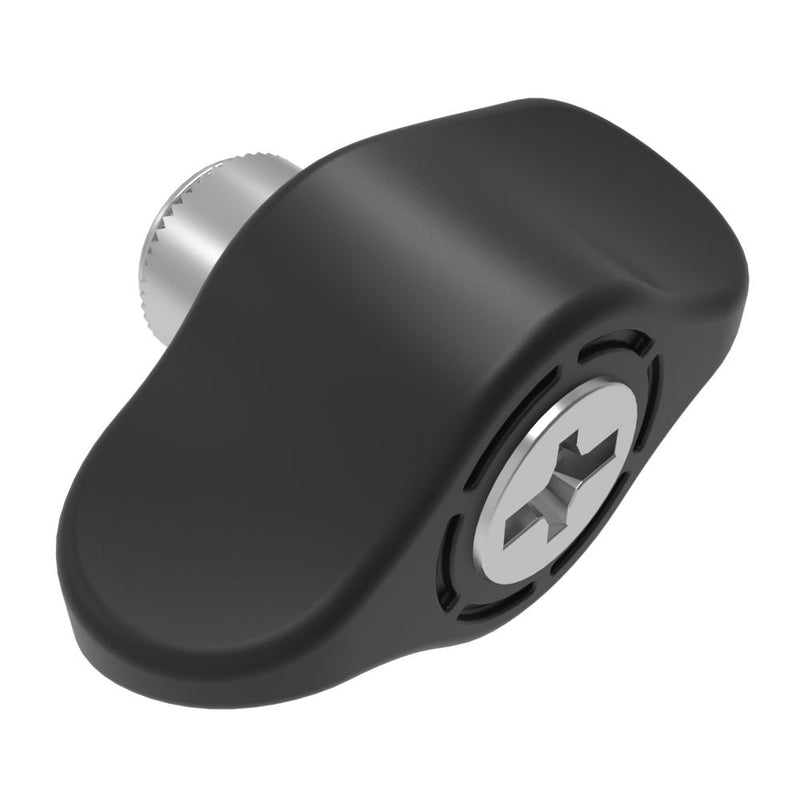 SOUTHCO Captive Screw, 6-32 Thread, Press-in, Phillips/Slot Combination, Wing Knob, Black [4C-PS-06-2P0-W000]