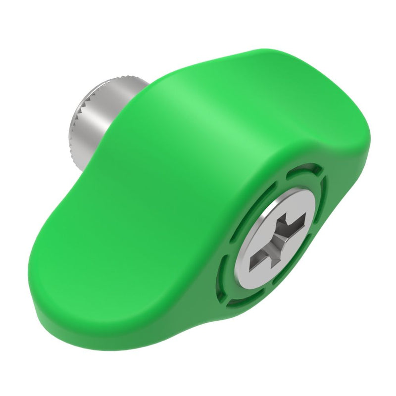 SOUTHCO Captive Screw, 6-32 Thread, Press-in, Phillips/Slot Combination, Wing Knob, Green [4C-PS-06-1P0-W014]