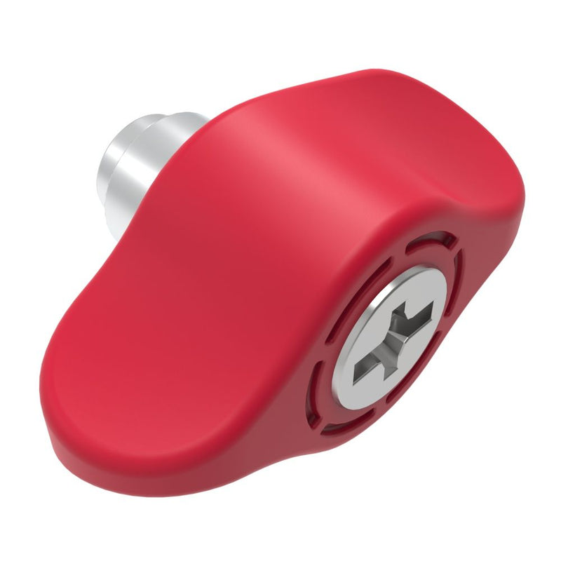 SOUTHCO Captive Screw, 6-32 Thread, Flare-in, Phillips/Slot Combination, Wing Knob, Red [4C-PS-06-2F1-W013]