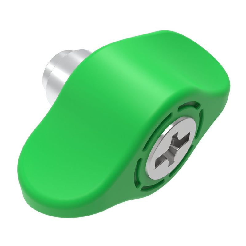SOUTHCO Captive Screw, 6-32 Thread, Flare-in, Phillips/Slot Combination, Wing Knob, Green [4C-PS-06-1F1-W014]