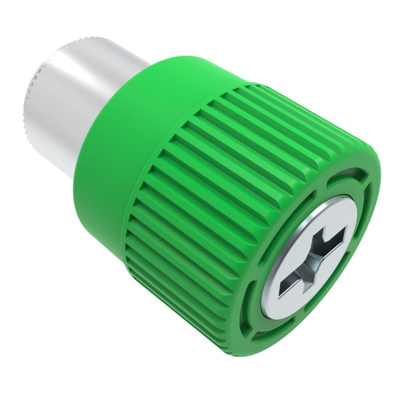 SOUTHCO Captive Screw, M4 X 0.7, Press-in, Phillips/Slot Combination, Knurled Green Knob [4C-PS-M4-2P0-K014]