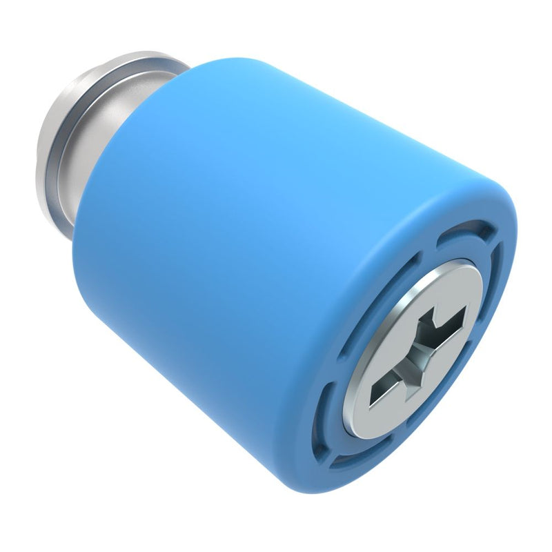 SOUTHCO Captive Screw, 6-32 Thread, Surface Mount Technology, Phillips/Slot Combination, Smooth Blue Knob [4C-SM-2321-N008-R]