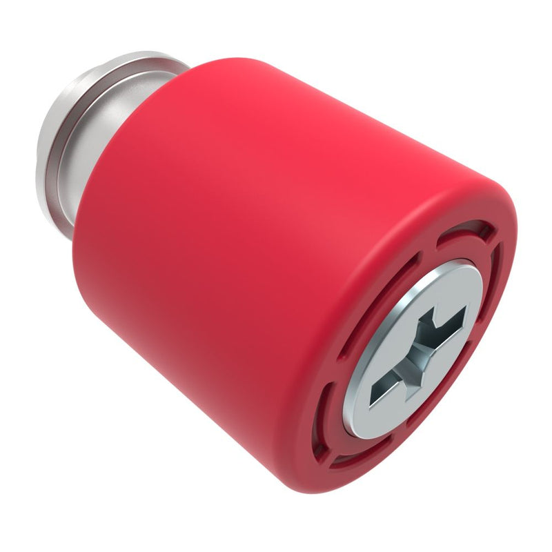 SOUTHCO Captive Screw, 6-32 Thread, Surface Mount Technology, Phillips/Slot Combination, Smooth Red Knob [4C-SM-2321-N013-R]