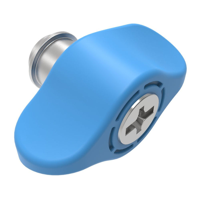 SOUTHCO Captive Screw, 6-32 Thread, Surface Mount Technology, Phillips/Slot Combination, Wing Knob, Blue [4C-SM-2311-W008-R]