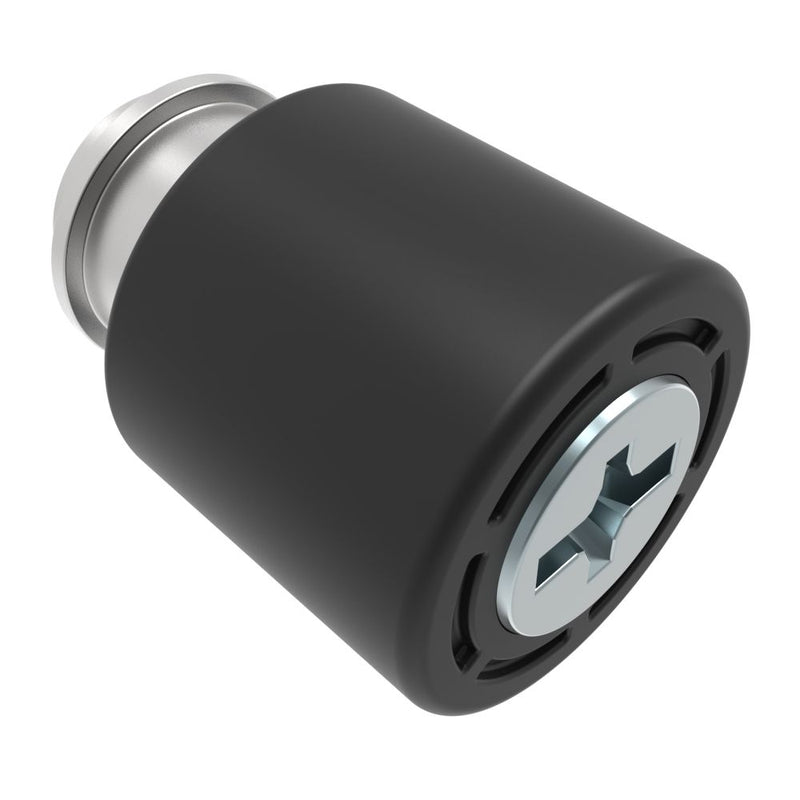SOUTHCO Captive Screw, 6-32 Thread, Surface Mount Technology, Phillips/Slot Combination, Smooth Black Knob [4C-SM-2321-N000-R]