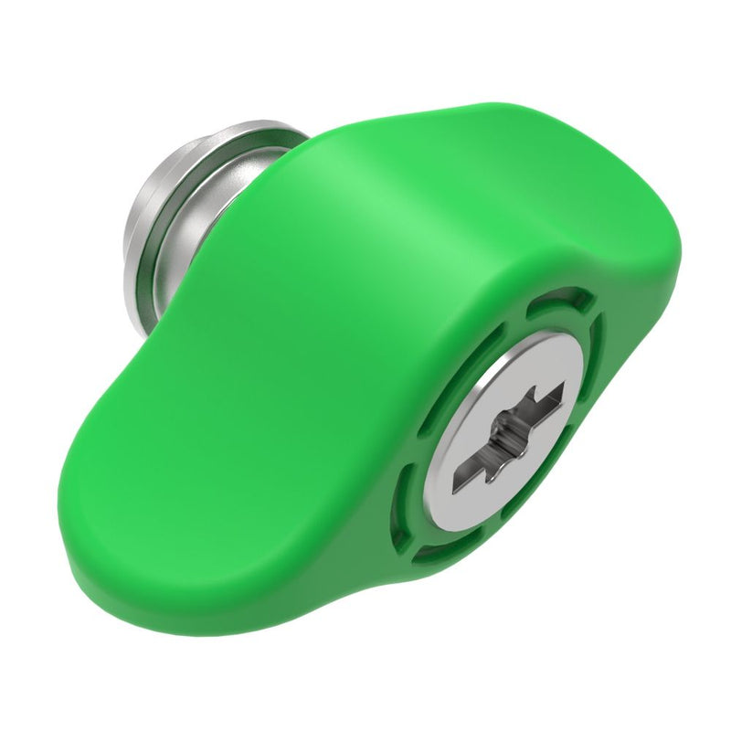 SOUTHCO Captive Screw, M3 X 0.5 Thread, Surface Mount Technology, TORX®/Slot Combination, Wing Knob, Green [4C-SM-3411-W014-R]