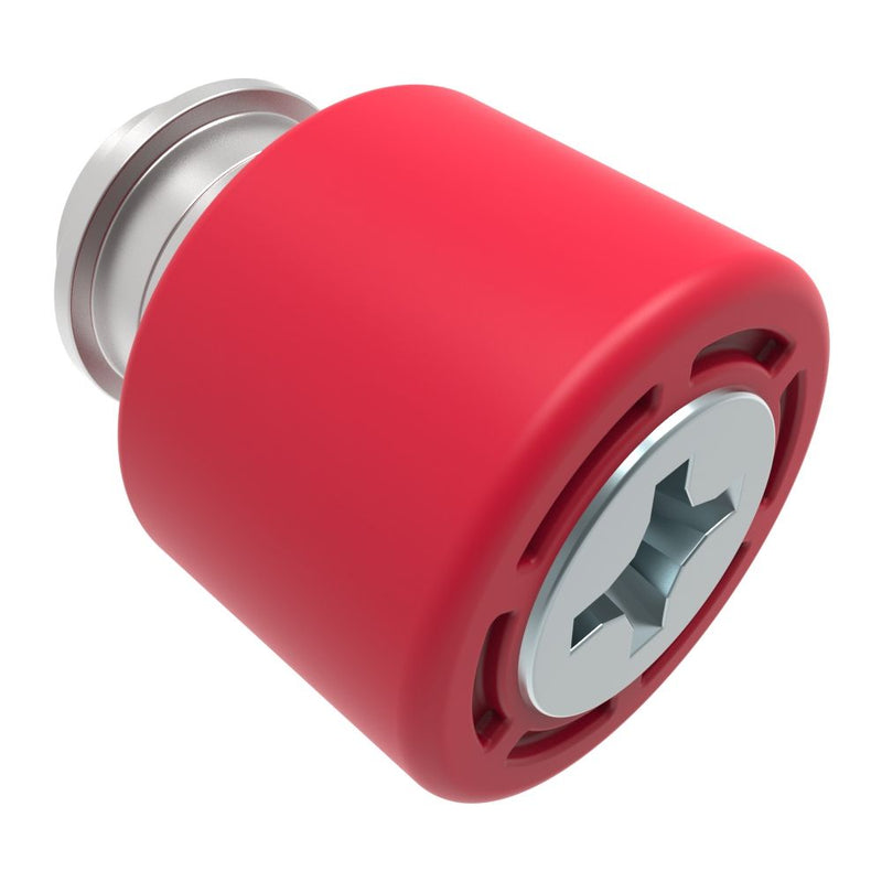 SOUTHCO Captive Screw, 4-40 Thread, Surface Mount Technology, Phillips Recess, Smooth Red Knob [4C-SM-1111-N013-R]