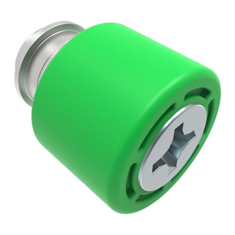 SOUTHCO Captive Screw, 4-40 Thread, Surface Mount Technology, Phillips Recess, Smooth Green Knob [4C-SM-1121-N014-R]