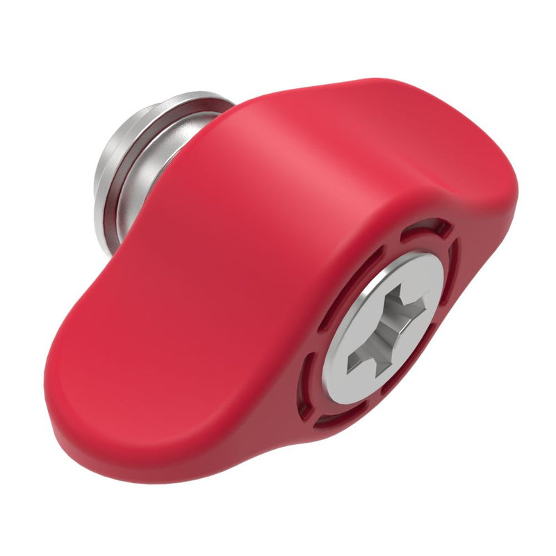 SOUTHCO Captive Screw, 4-40 Thread, Surface Mount Technology, Phillips Recess, Wing Knob, Red [4C-SM-1111-W013-R]