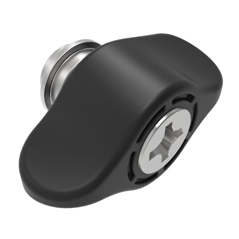 SOUTHCO Captive Screw, M3 X 0.5 Thread, Surface Mount Technology, Phillips Recess, Wing Knob, Black [4C-SM-3111-W000-R]