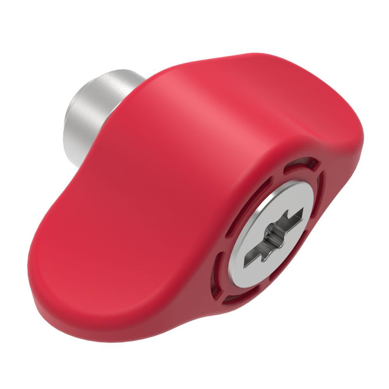 SOUTHCO Captive Screw, M3 X 0.5 Thread, Flare-in, TORX®/Slot Combination, Wing Knob, Red [4C-TS-M3-1F1-W013]