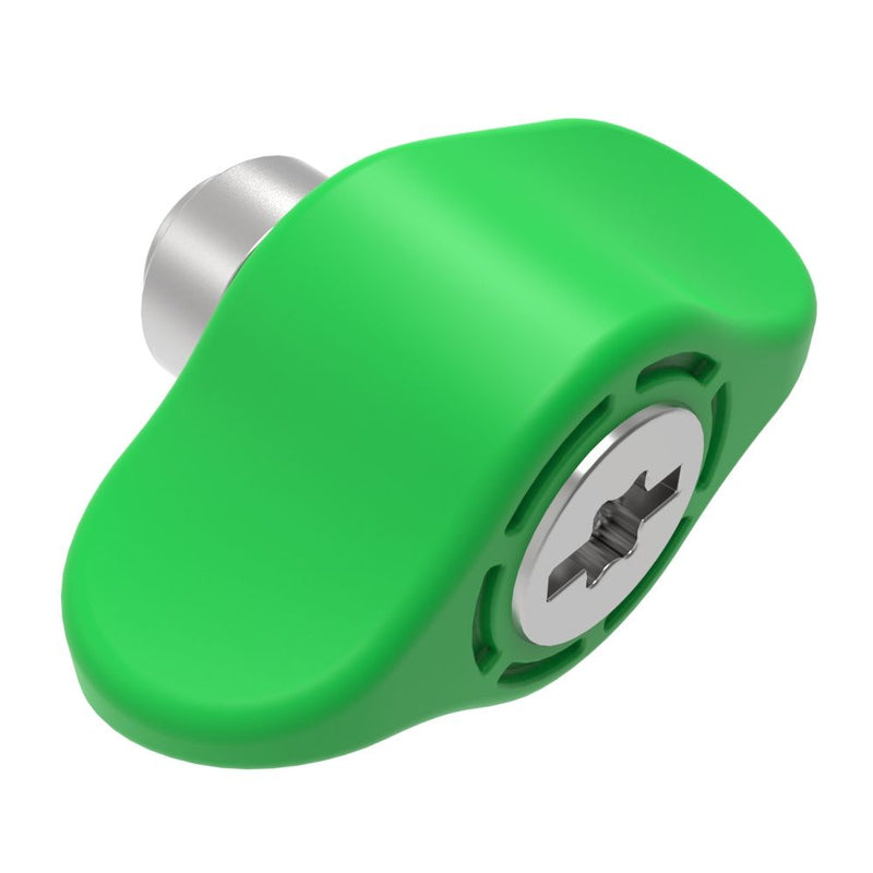 SOUTHCO Captive Screw, 4-40 Thread, Flare-in, TORX®/Slot Combination, Wing Knob, Green [4C-TS-04-2F1-W014]