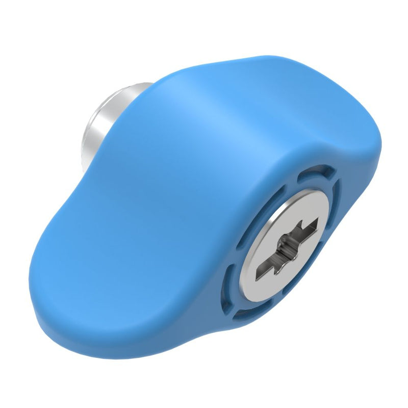 SOUTHCO Captive Screw, 6-32 Thread, Press-in, TORX®/Slot Combination, Wing Knob, Blue [4C-TS-06-2P0-W008]