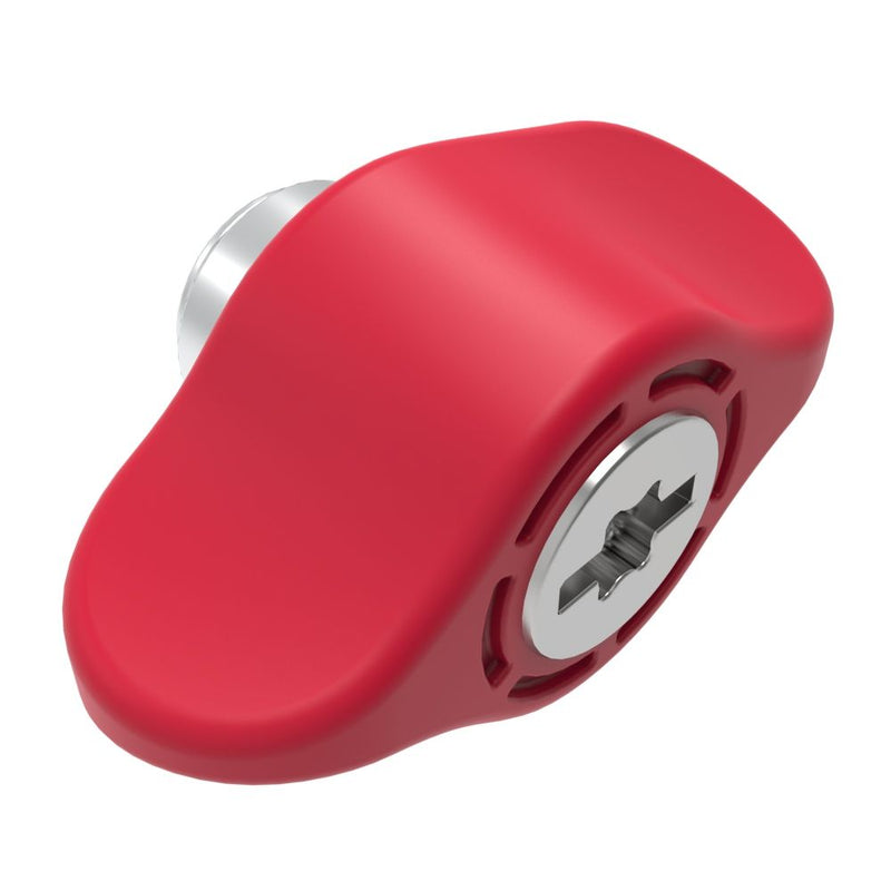 SOUTHCO Captive Screw, 4-40 Thread, Press-in, TORX®/Slot Combination, Wing Knob, Red [4C-TS-04-1P0-W013]