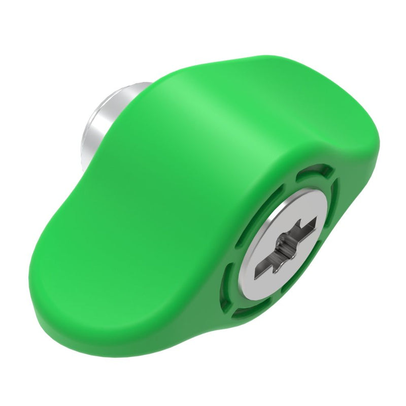 SOUTHCO Captive Screw, 6-32 Thread, Press-in, TORX®/Slot Combination, Wing Knob, Green [4C-TS-06-2P0-W014]
