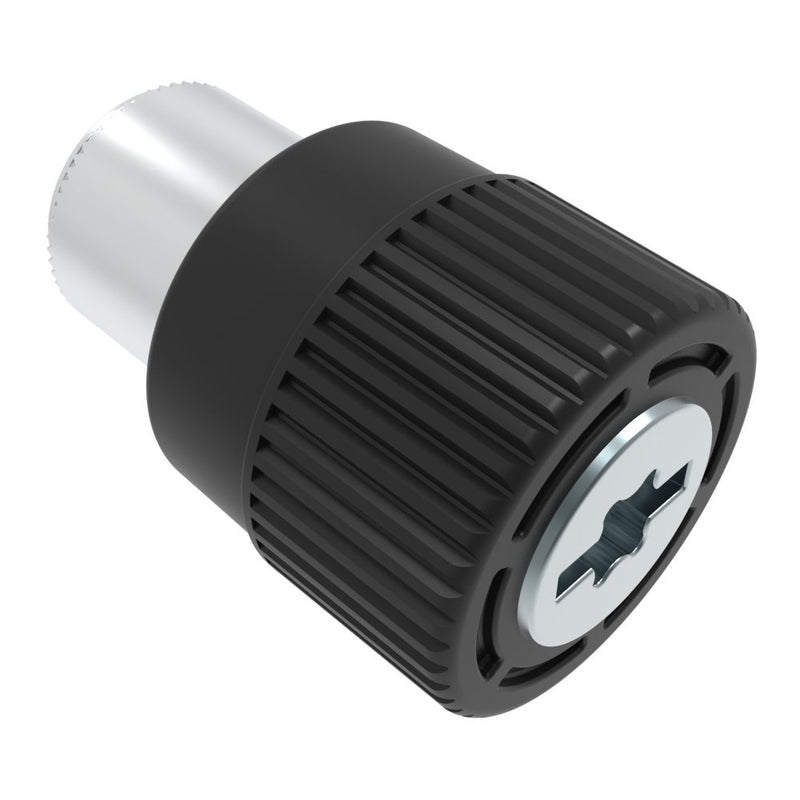 SOUTHCO Captive Screw, 6-32 Thread, Press-in, TORX®/Slot Combination Black Knob [4C-TS-06-2P0-K000]