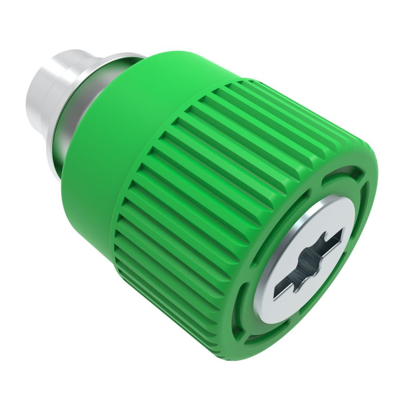 SOUTHCO Captive Screw, 10-32 Thread, Floating, TORX®/Slot Combination, Knurled Green Knob [4C-TS-10-4T2-K014]