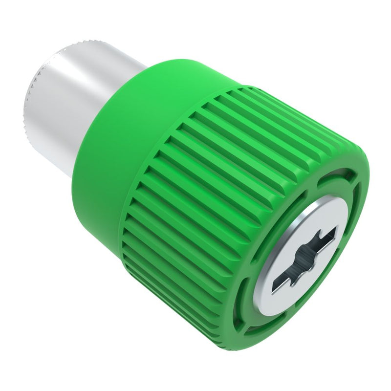 SOUTHCO Captive Screw, M4 X 0.7, Press-in, TORX®/Slot Combination, Knurled Green Knob [4C-TS-M4-2P0-K014]