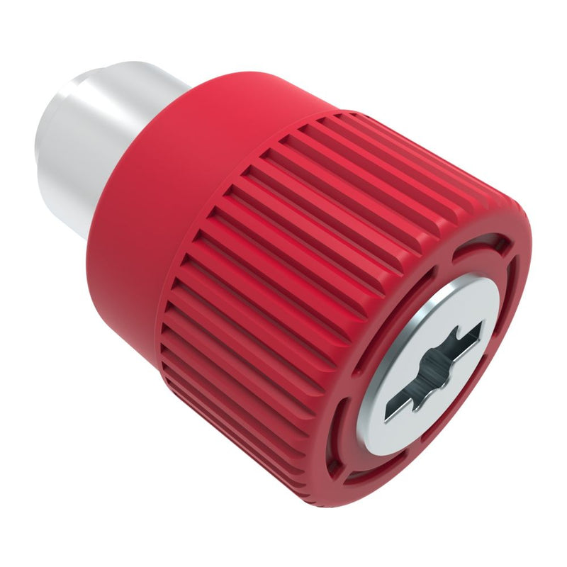 SOUTHCO Captive Screw, 6-32 Thread, Flare-in, TORX®/Slot Combination, Knurled Red Knob [4C-TS-06-1F1-K013]