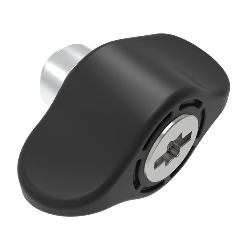 SOUTHCO Captive Screw, 4-40 Thread, Flare-in, TORX®/Slot Combination, Wing Knob, Black [4C-TS-04-1F1-W000]