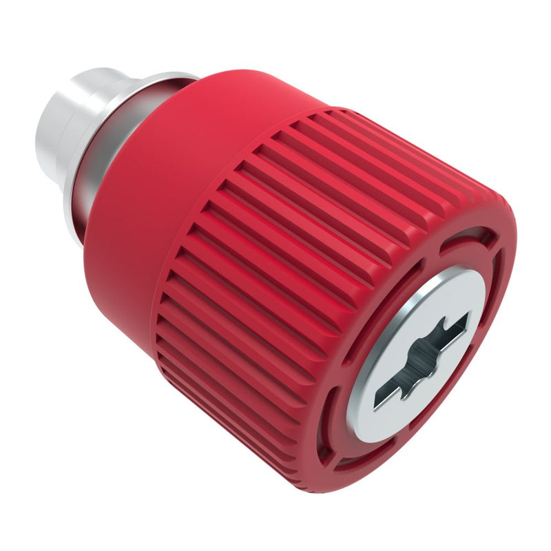 SOUTHCO Captive Screw, M4 X 0.7, Floating, TORX®/Slot Combination, Knurled Red Knob [4C-TS-M4-4T3-K013]