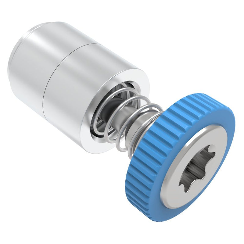 SOUTHCO Captive Screw, 4-40 Thread, Press-in, TORX®, Knurled Blue Knob [52-15-53-4-008]