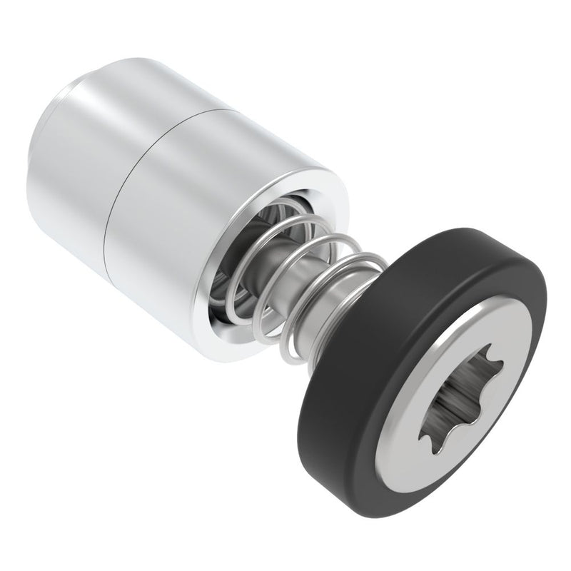 SOUTHCO Captive Screw, 4-40 Thread, Flare-in, TORX®, Smooth Black Knob [52-16-11-4-000]