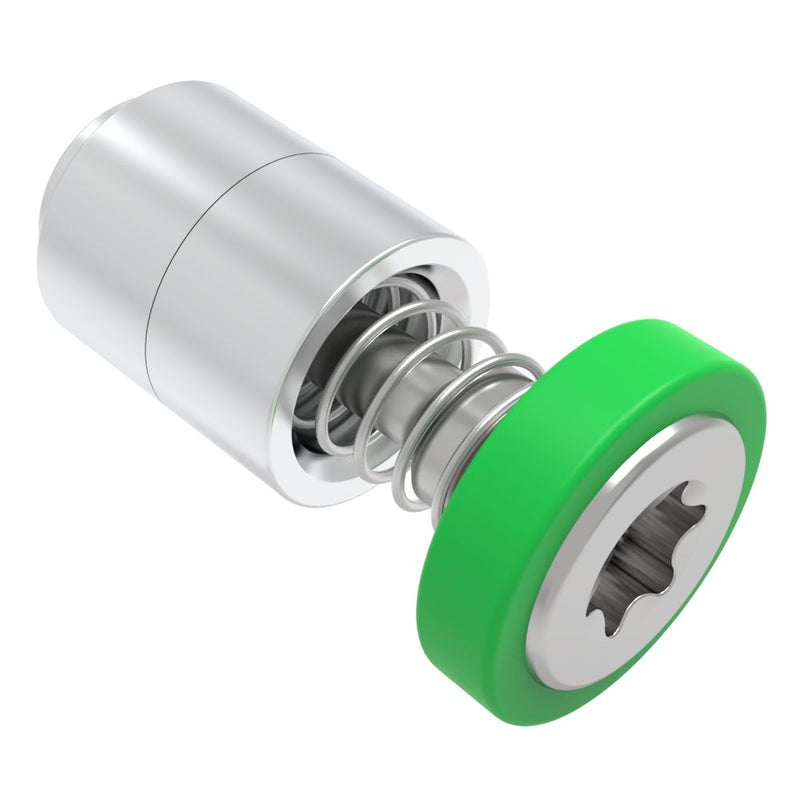 SOUTHCO Captive Screw, 4-40 Thread, Flare-in, TORX®, Smooth Green Knob [52-16-11-4-014]