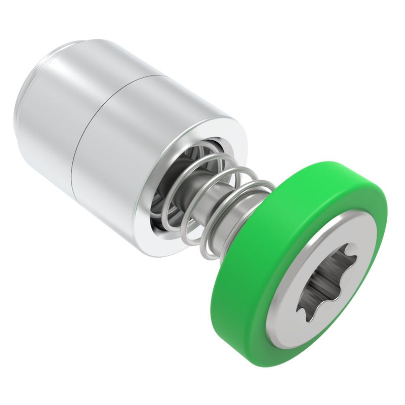 SOUTHCO Captive Screw, 4-40 Thread, Press-in, TORX®, Smooth Green Knob [52-16-51-4-014]