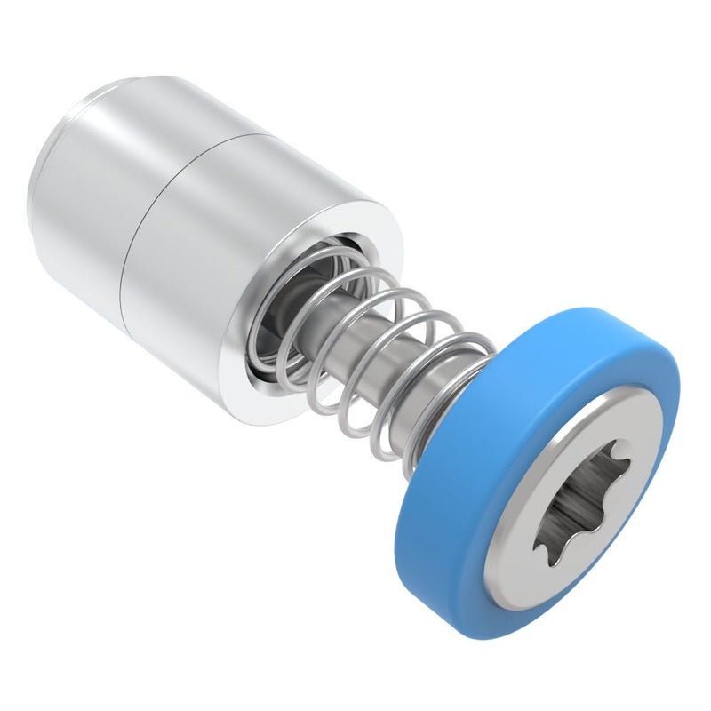 SOUTHCO Captive Screw, 4-40 Thread, Press-in, TORX®, Smooth Blue Knob [52-16-53-4-008]