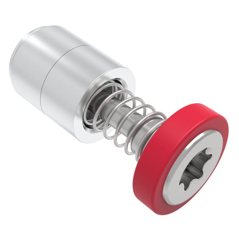 SOUTHCO Captive Screw, 4-40 Thread, Press-in, TORX®, Smooth Red Knob [52-16-53-4-013]