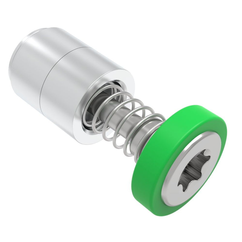 SOUTHCO Captive Screw, 4-40 Thread, Press-in, TORX®, Smooth Green Knob [52-16-53-4-014]