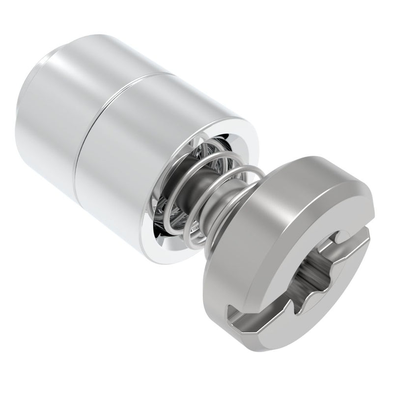 SOUTHCO Captive Screw, 4-40 Thread, Flare-in, TORX®/Slot Combination, Smooth Bright Knob [52-18-11-4]