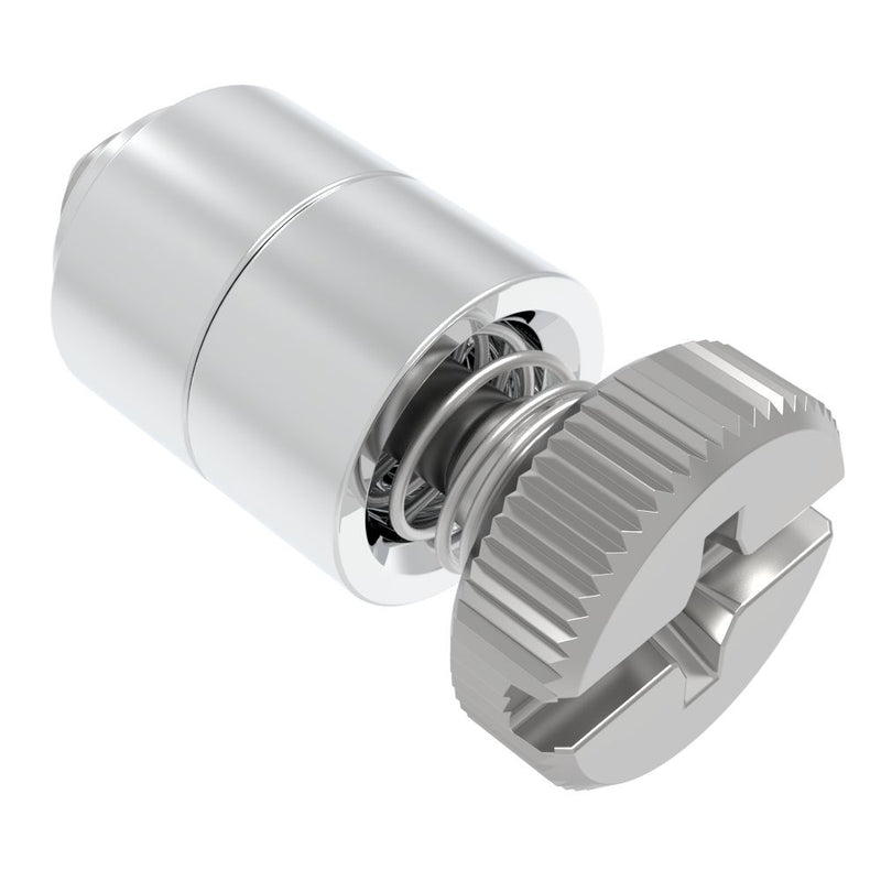 SOUTHCO Captive Screw, 4-40 Thread, Flare-in, Phillips/Slot Combination, Knurled Bright Knob [52-19-11-4]