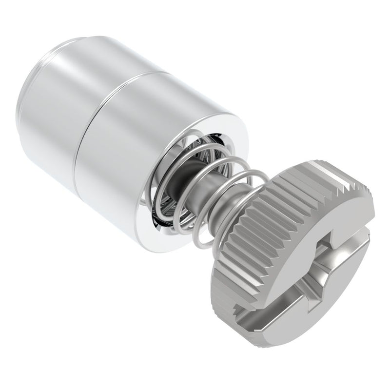 SOUTHCO Captive Screw, 4-40 Thread, Press-in, Phillips/Slot Combination, Knurled Bright Knob [52-19-51-4]